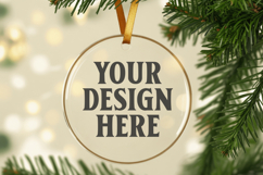 Acrylic Christmas Ornament Mockups , acrylic blank mockup Product Image 1