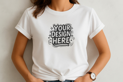 Women Front Knot T-Shirt Mockup PSD JPG Product Image 1