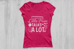 Little miss talks a lot svg, School svg, Back to school svg. Product Image 2