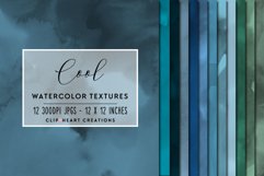 Cool Tones Watercolor Digital Papers Product Image 1