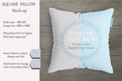 Square pillow mockup. Product mockup. Product Image 1