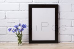 Black brown poster frame mockup with cornflower Product Image 2