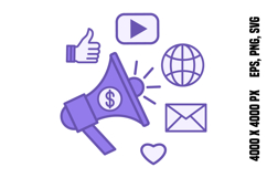 Colored Digital Marketing Icon Product Image 1