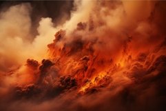 Apocalyptic fire clouds in dramatic sky Product Image 1