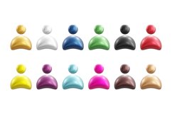 Minimalistic profile avatar realistic 3d icons collection Product Image 1