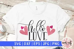 Hello Love - Love & Valentine SVG EPS DXF PNG Product Image 1