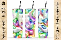 20 Oz Abstract Skinny Tumbler Bundle.3D Gel Skinny Tumbler Product Image 3