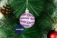 Glitter Silver Bauble Mockup, Christmas Ornament Mock up PSD Product Image 2