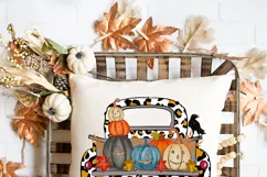 pumpkin truck animal print sublimation PNG file Product Image 3