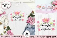 Mothers Day Sublimation Design | Floral PNG Design Product Image 1