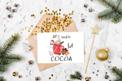 All I need is hot cocoa sublimation png, Christmas t-shirt Product Image 6