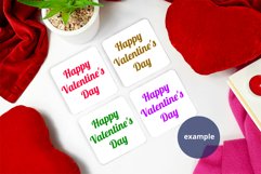 Four Square Coasters Mockup Valentine's Day, PSD PNG Mockup Product Image 3