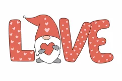Love svg. Gnome valentine day svg. valentine svg Product Image 2