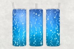 Dark Aquas Glowing Glitter Tumbler Sublimation Product Image 1