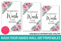 Wash Your Hands Wall Art Printables- Wash Your Hands Print Product Image 1