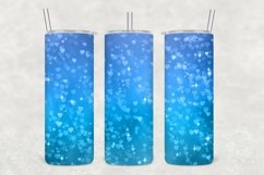 Dark Aquas Hearts Sparkle Tumbler Sublimation Product Image 1