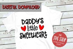 Daddys Sweetheart | Kids Valentine T-Shirt SVG Product Image 1