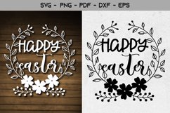 Happy Easter Papercut Template SVG Design Product Image 1