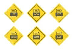 Set Of File Formats Icons Product Image 1