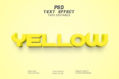 yellow 3d editable text effect style Product Image 1