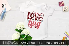 Love Bug SVG Valentines Day Baby Kids V-Day Lovebug Product Image 1