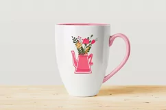 Garden Sublimation, Watering can PNG, Flowers bouquet Sublim Product Image 2