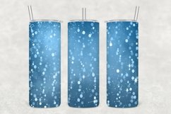 Dark Blues Glowing Glitter Tumbler Sublimation Product Image 1