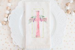 Pink Easter Cross with Palms and Lavender Design Product Image 4