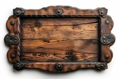 Vintage Wooden Nameplate Signboard Product Image 1