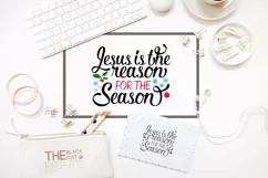 Jesus Is The Reason For The Season SVG | Christmas Sign SVG Product Image 3