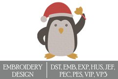 Penguin Machine Embroidery Design Product Image 1