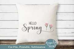 Hello Spring SVG, png, eps, sublimation, printable Product Image 2