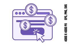 Colored Pay Per Click Icon Product Image 1