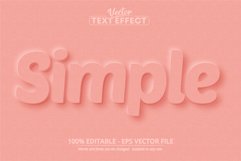 Simple text, neumorphism editable text effect Product Image 1