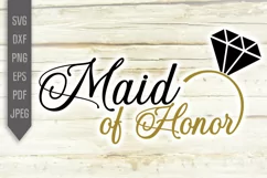 Maid of Honor Svg. Bridesmaid Svg. Bride Squad. Bridal Party Product Image 2