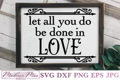 Let All You Do Be Done In Love SVG, Bible Verse SVG Product Image 1