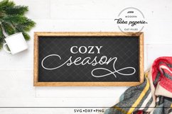 Cozy Season Svg, Farmhouse Christmas Sign svg Product Image 7