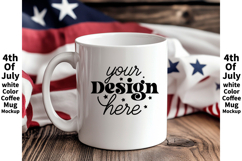 4th of July white 11oz blank coffee mug mockup Product Image 1