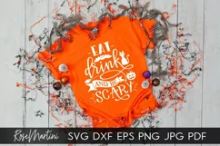 Eat Drink And Be Scary SVG Funny Halloween Party SVG Product Image 8