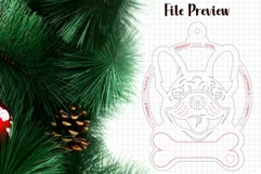 French Bulldog layered laser cut Ornament Product Image 4