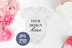 Valentine's day Baby bodysuit Mockup PSD, bodysuit mockup Product Image 1