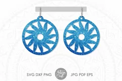 Earring template SVG | earrings SVG | faux leather template Product Image 5