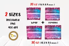 Purple Wooden Skinny Tumbler| 20 Oz & 30 Oz Tumbler Template Product Image 3