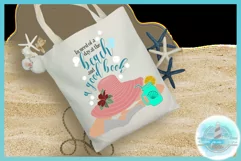In Need Of A Day At The Beach And A Good Book Quote SVG Product Image 3