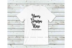 Tshirt Mockup Bundle Wood Background Bella Canvas 3001 Set Product Image 6