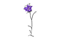 Minimalist Botanical Line Art Flower Set 6 Elements Product Image 16