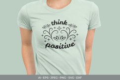 Think Positive Hand Lettering SVG Product Image 2