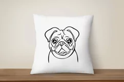 Pug svg, Dog face svg, Pug png, Svg files for cricut Product Image 2