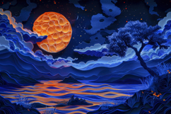 Nature Night Background Wallpaper Product Image 1