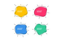 Colorful liquid banners vector template Product Image 1